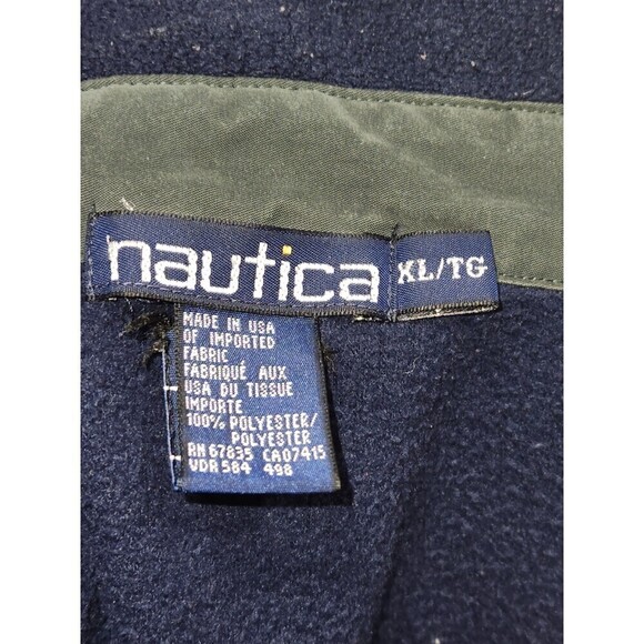 VINTAGE Nautica Nautech Navy Fleece Full Zip Jacket, XL - Picture 10 of 10